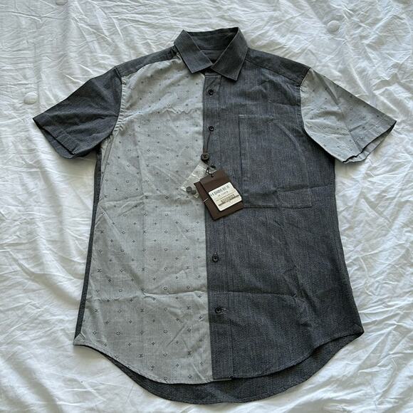 Louis Vuitton SS16 Workwear Short Sleeve Button-Up Shirt Indigo & Gray X-Small - Picture 1 of 4
